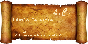 László Celeszta névjegykártya